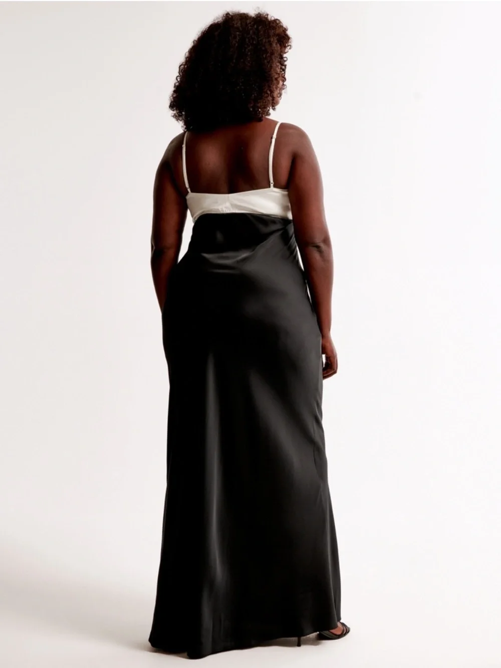 Abercrombie & Fitch NWT Julia Slip Bodice Black and White Maxi Slip Dress